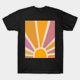 Abstract sun full of color, Colorful art print T-Shirt